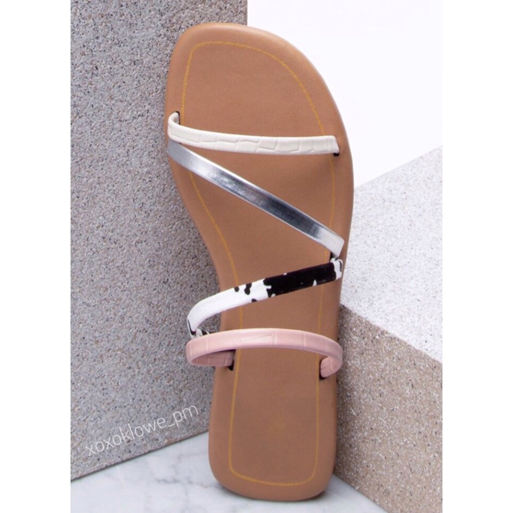 Multi Color Strappy Sandal Slides - image 6